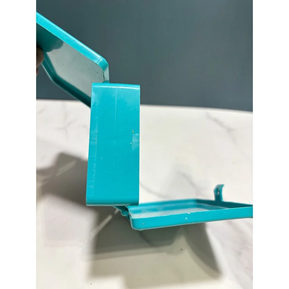 Caboodles Mini Teal Double Sided Organizer Case Small Jewelry Storage